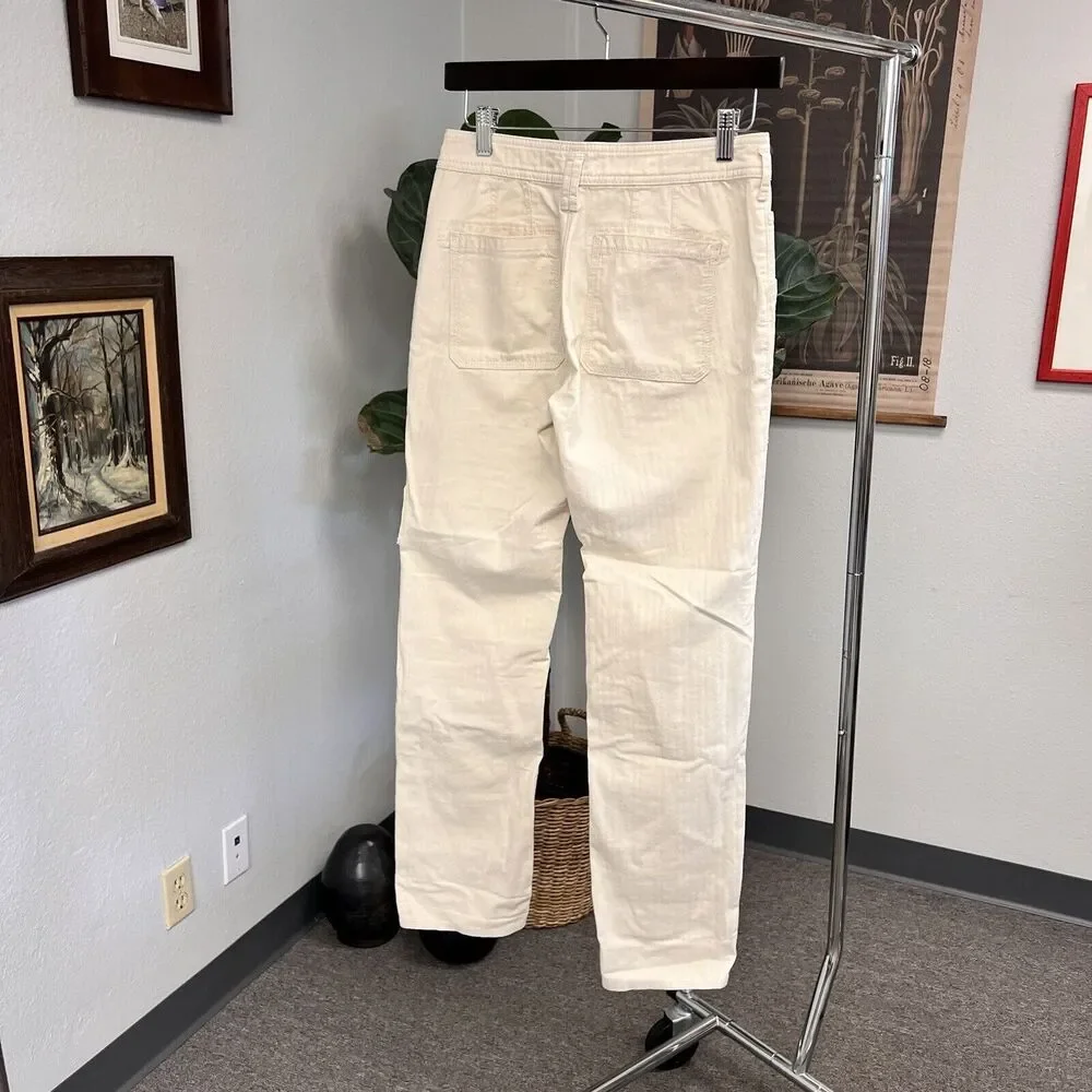 Anthropologie Pants‎ 24 P Womens Beige Twill Straight Leg Carpenter - Picture 11 of 11